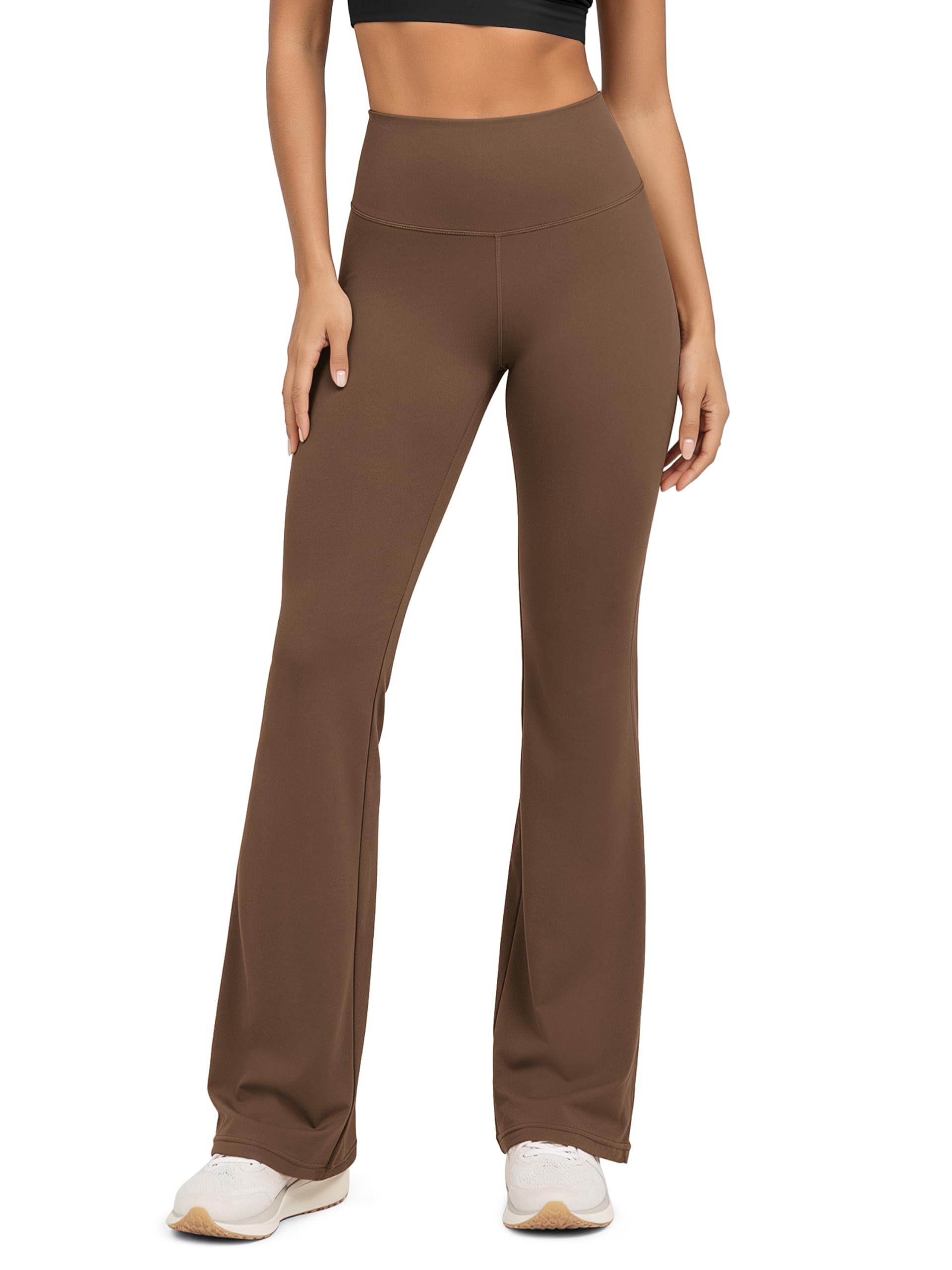 Women's Powerful Tummy Control Flared Yoga Pants 2.0 High Waist Workout Bootcut Leggings with Inner Pocket- 29" / 31"