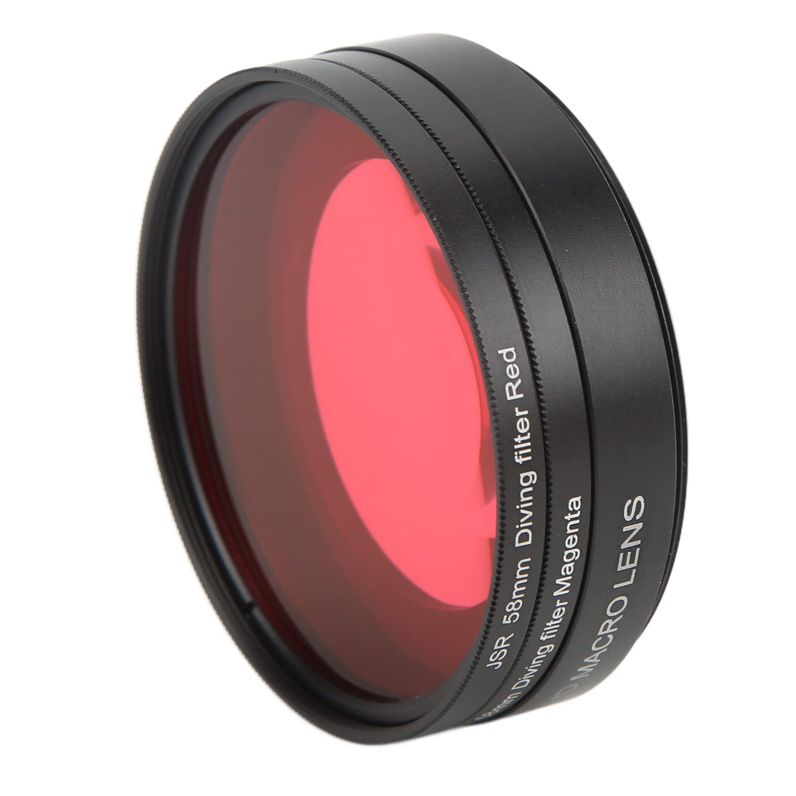 Yctze Lente Macro HD de 16x con Filtro de Buceo Rojo Púrpura, Anillo Adaptador de 58 Mm y Tapa de Lente para 9, Fotografía Macro