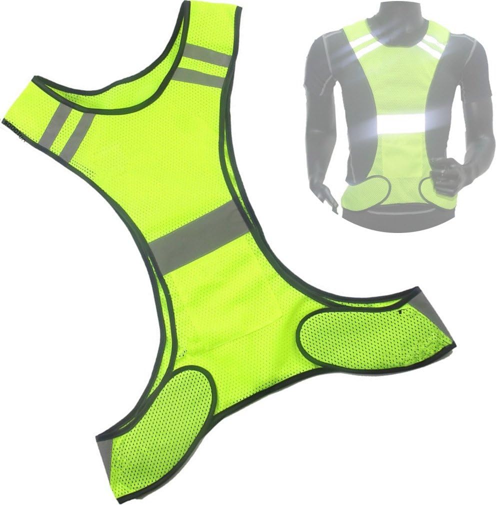 PEIUJIN High Visibility Running Cycling Safety Vest Reflective Vest With Reflective Stripes
