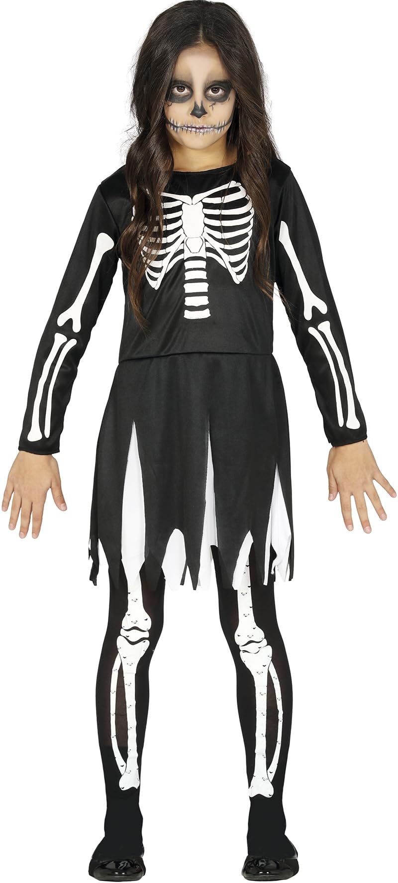 Fiestas Guirca Fancy dress dress skeleton girl size 3-4 years