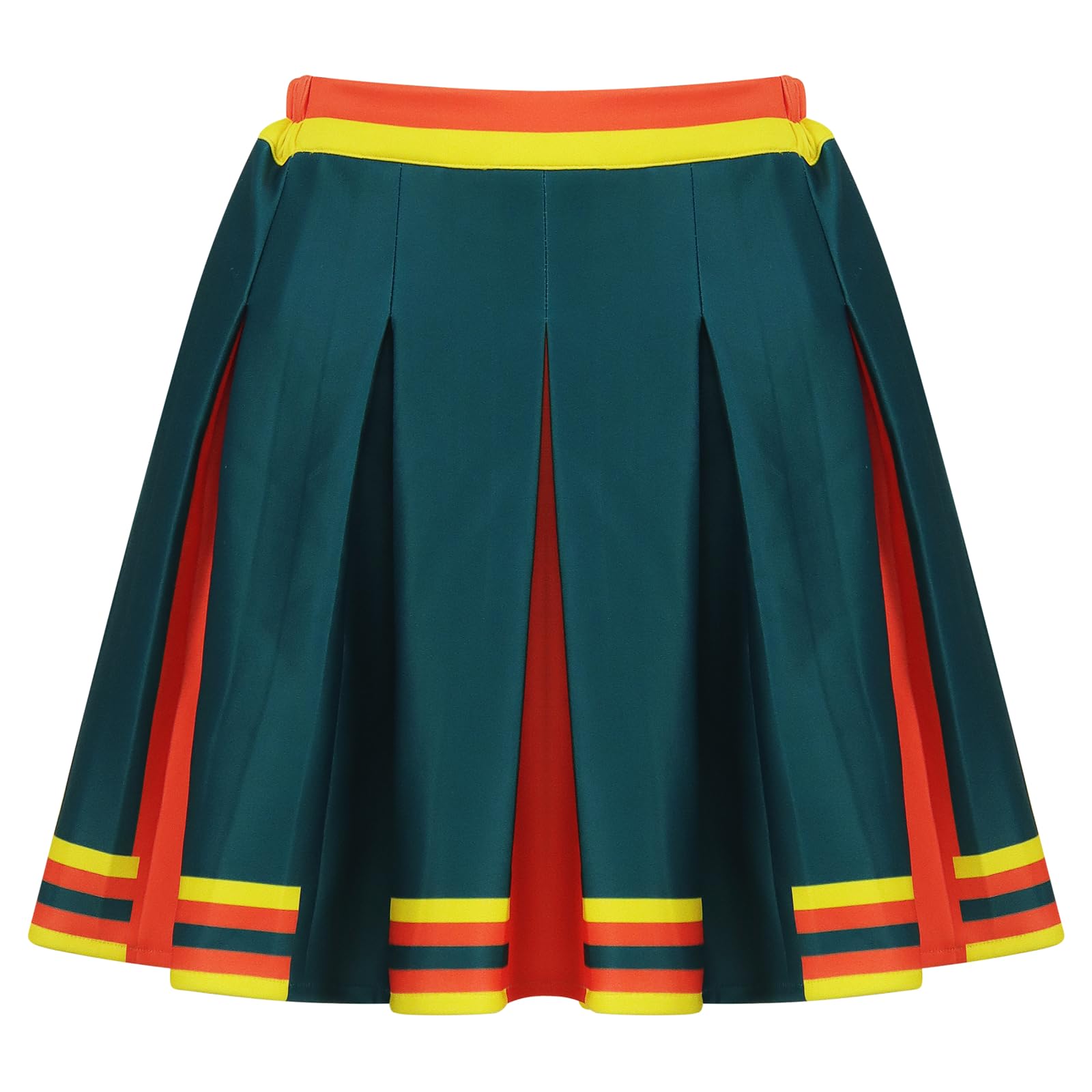 Costume da cheerleader da donna, con top corto e gonna, costume da cheerleader, per Halloween, cosplay, uniforme