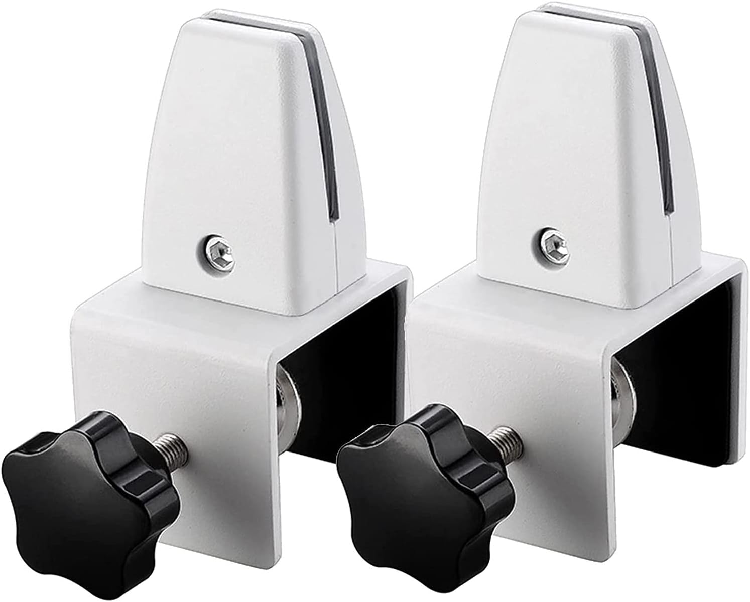 Shelf Support Clips, Partition Screen Clip Baffle Fixed Screen Clip Glass Screen Fixing Clip Alloy Screen Clip White(Silver)