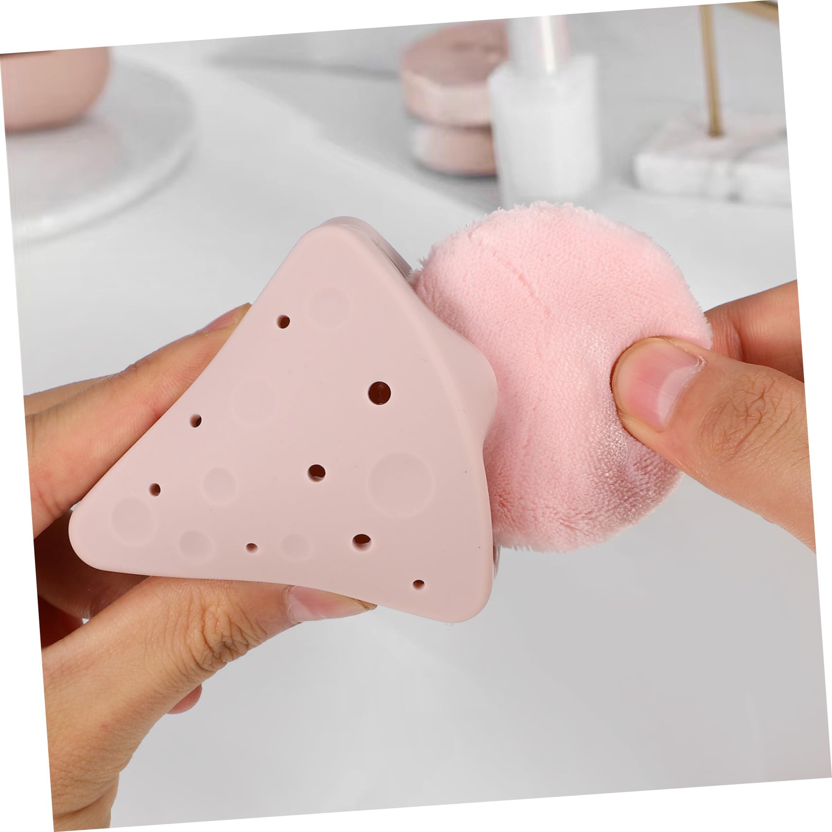 8 Piezas Esponja De Maquillaje De Silicona Esponjas De Maquillaje Bolsa Organizadora De Maquillaje De Viaje Esponja De Silicona Para Platos Gel De Sílice Viajar Constituir Auxiliar