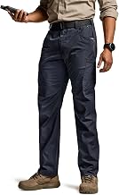 CQR Men's Utility Flex Cargo Pants, Classic-Fit Casual Stretch Work Pants, Water Resistant Lightweight Tactical Hiking Pants
