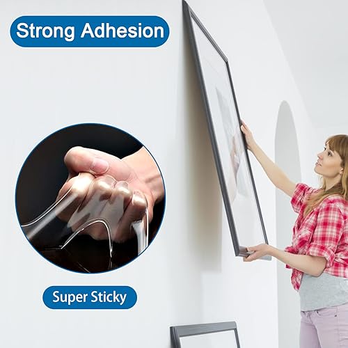 Miniatura 5 de Cinta de montaje de doble cara resistente, 1 x 198 pulgadas, nano cinta extraíble y sin rastros para exteriores e interiores, cinta adhesiva fuerte