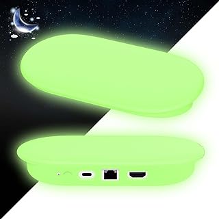 Silicone Glow Cover Case for Google TV Streamer 4K 2024 ，Protective Sleeve for Google TV Streamer 4K Host Box,Anti-Slip Scratch Shock Protection (Glow Green)