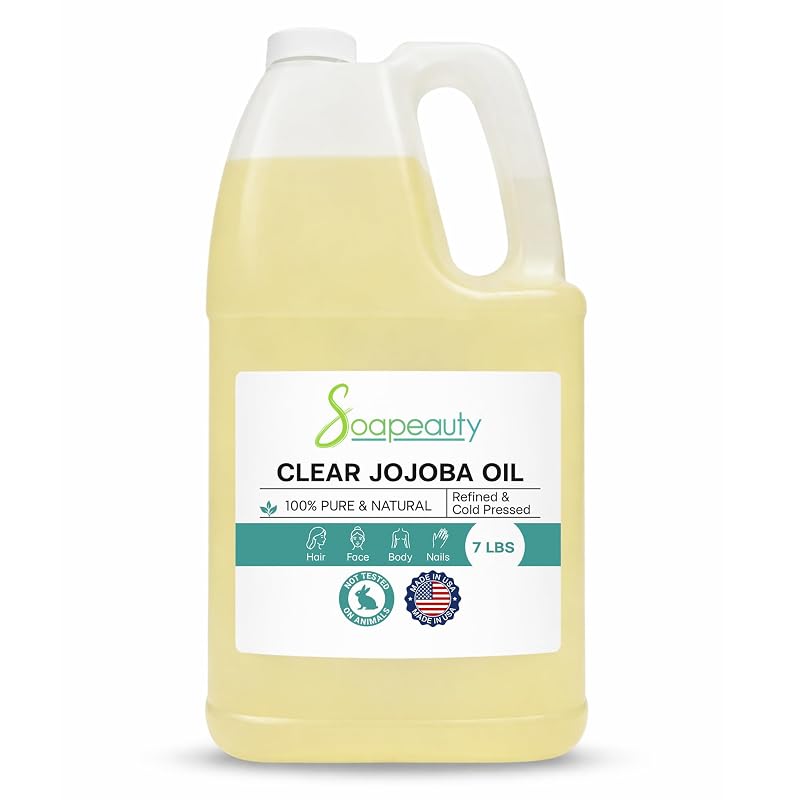 Óleo de jojoba transparente Soapeauty, refinado e prensado a frio, 3,18 kg