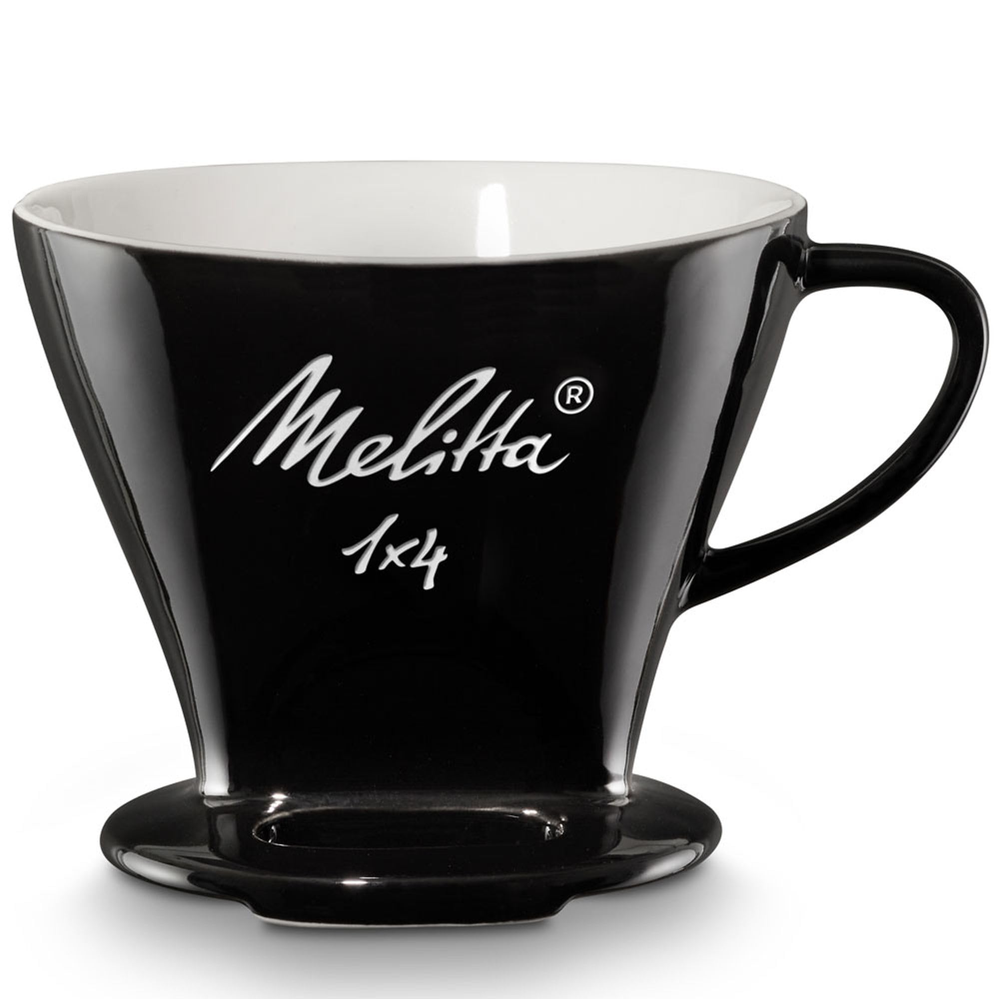 Melitta 1x4 Permamenter Coffee Filter Made of Porcelain, Black