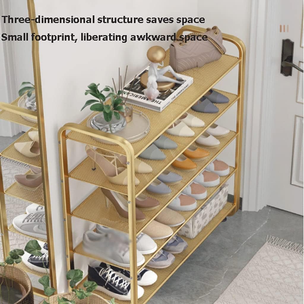 収納 シューズラック 自立式シューズラック シンプル レトロ 3層シューズ