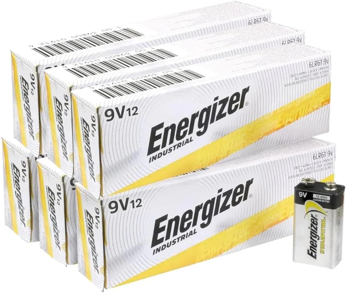Energizer Industrial 9V Size - 72 Pack