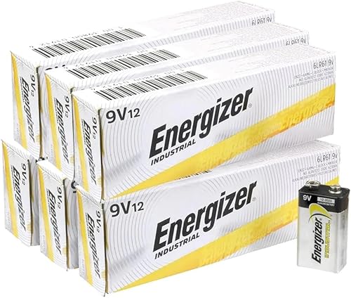 Energizer Tamaño industrial de 9 V, paquete de 72