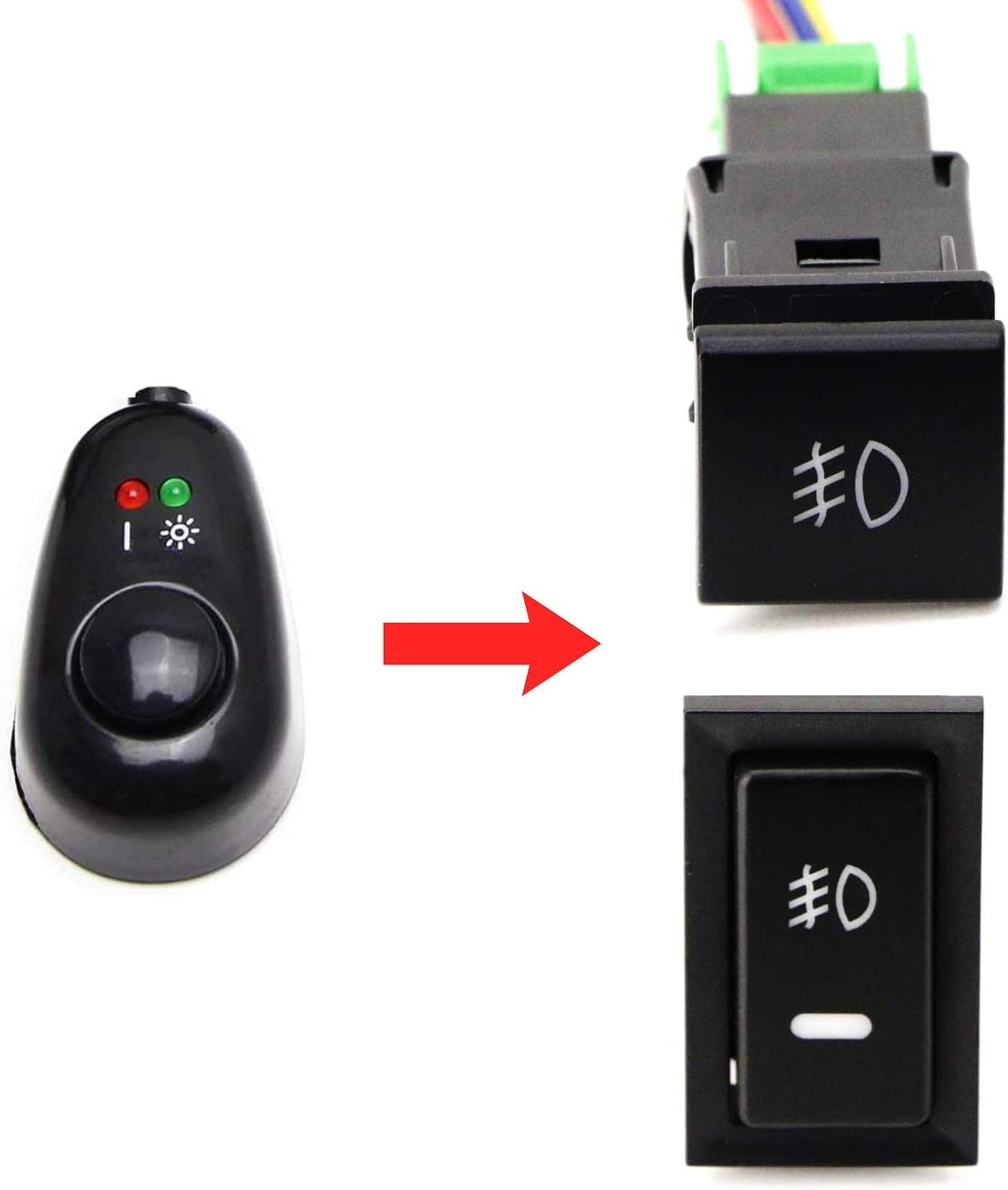 Buy iJDMTOY 12Inch OEM Dashboard Push Button Fog Light Switch