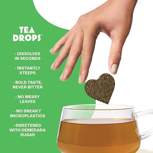 Miniatura 4 de Tea Drops Caja a granel de té orgánico ligeramente endulzado, menta dulce, sin cafeína, juego de regalo de bebidas de té de hierbas heladas o