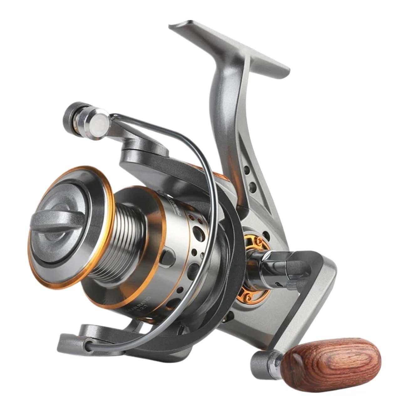 Moulinet Spinning 1000-7000 5.2:1, Frein à Friction d'une Puissance maximale de 26lb, Bobine métallique CNC, Eau Douce et Eau salée