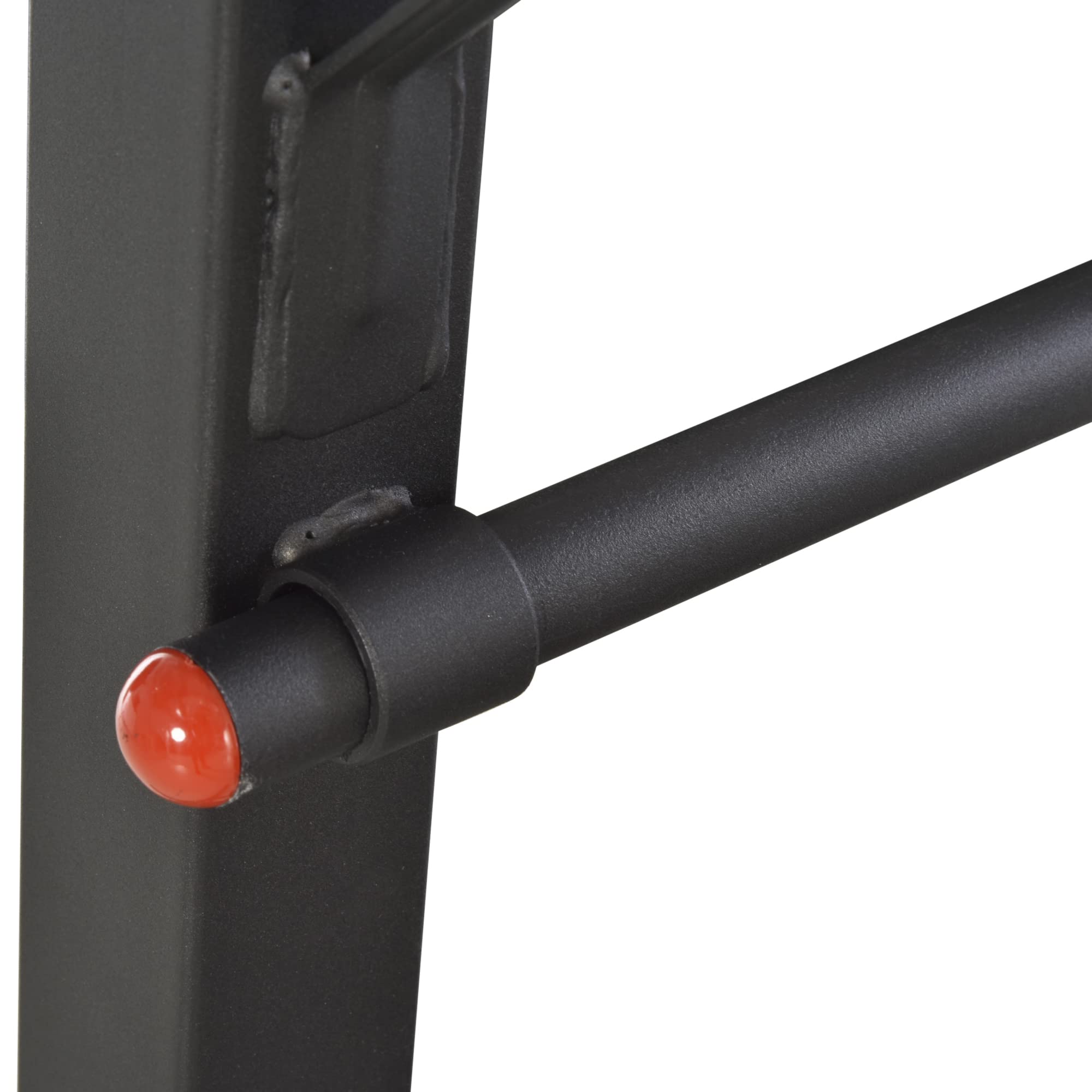 HOMCOM Estación de Musculación Aparatos de Gimnasia para Casa con Altura Ajustable y Respaldo Regulable en 5 Posiciones para Fitness Entrenamiento en Gimnasio Oficina Acero 108x178x202-238 cm Negro