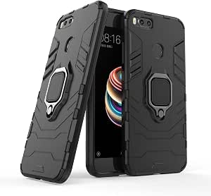 Cover LuluMain Per Xiaomi Mi 10 Lite 5G Con Anello Porta Dito E Cavalletto – Compatibile Con Supporto Magnetico Auto – Nero - 3