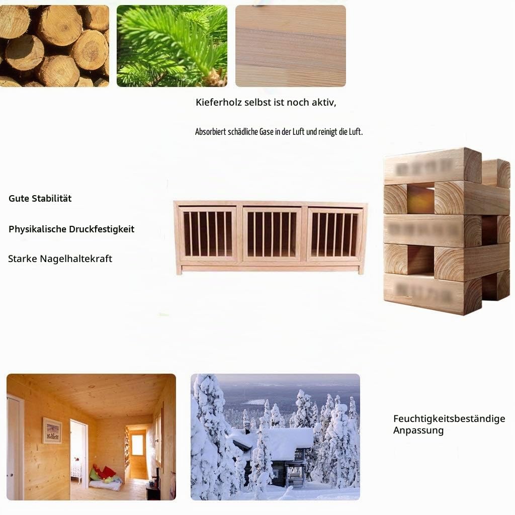 Großer Tauben-Nistkasten mit passendem Käfig - Taubenkäfig Massivholz Nistkasten für draußen Vogelnistkasten Premium Taubenbedarf Paket