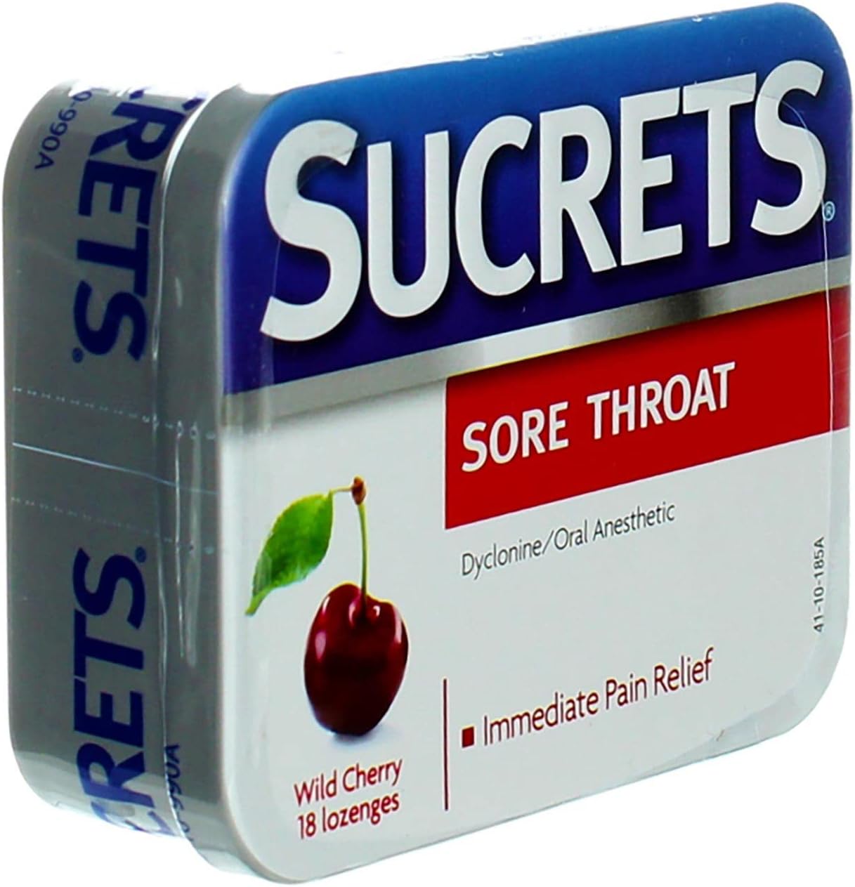 Sucrets Sore Throat Lozenges, Wild Cherry Flavor, 18 Count (6 Pack)