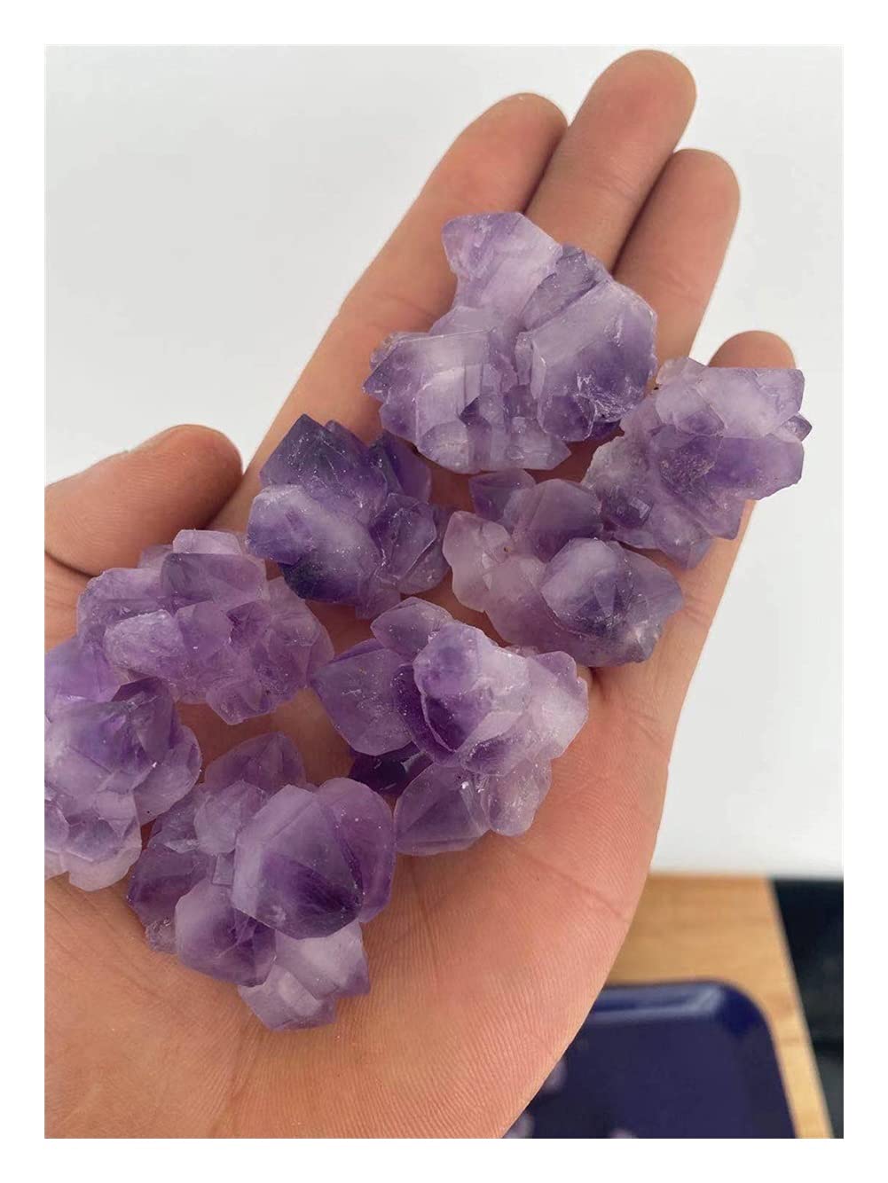 Artigianato in Pietra Grezza di Cristallo Naturale Cluster di Cristallo Viola Naturale di Cristallo Naturale Decorazione della Stanza (Size : 1000g)