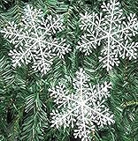 adornos navidad fieltro patrones -Plástico. 20 Paquetes con 60 Piezas De Copos Nieves para árbol De Navidad Colgantes Adornos cm Blanco Hogar y Cocina