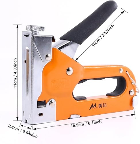 Miniatura 2 de Swpeet Kit de pistola de grapas 3 en 1 con removedor de grapas y kit de selección de 500 grapas, herramienta manual de acero al carbono para