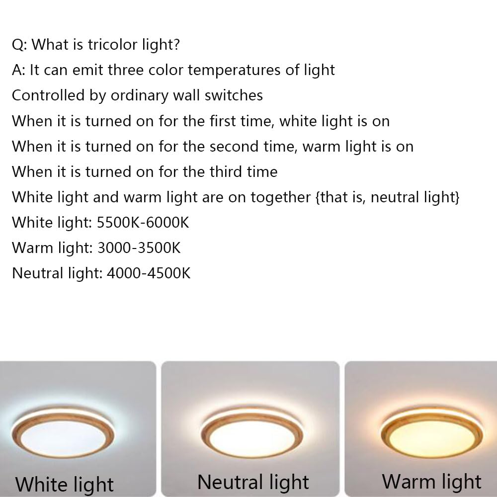 Lampa Sufitowa Ściemniająca 3000K-6000K Modna Prosta Okrągła Oprawa Oświetleniowa Łatwe W Montażu Lampy Sufitowe LED z Akrylowym Kloszem, Płaską Lampą Do Przedpokoju W Salonie, Na Werandę KNBVFHG
