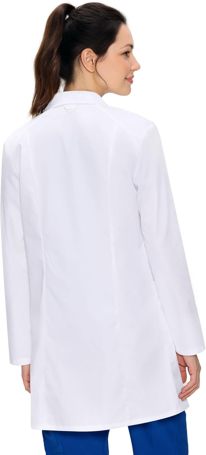 Professional Women's Lab Coat, 3-Pocket Medical Lab Coat for Science Chemistry and College - Image 2
