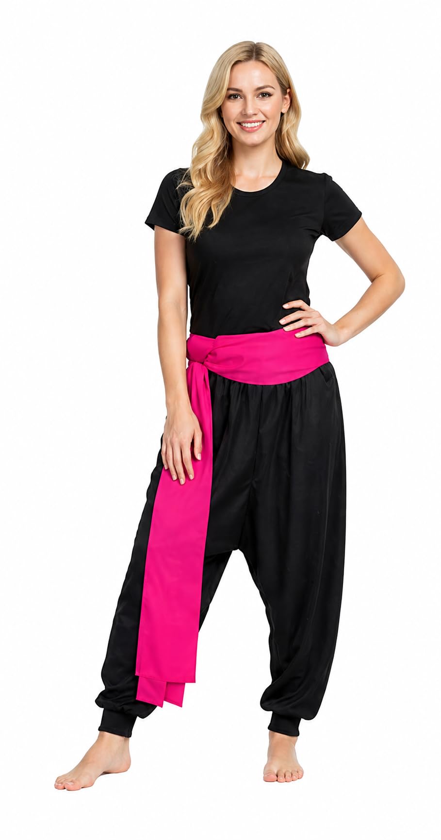 Dragons Den Fancy Dress Limited Pirate Buccaneer 60" Sash Cosplay LARP Masked Bandit Fancy Dress Accessories [Pink Sash Only] — image 1