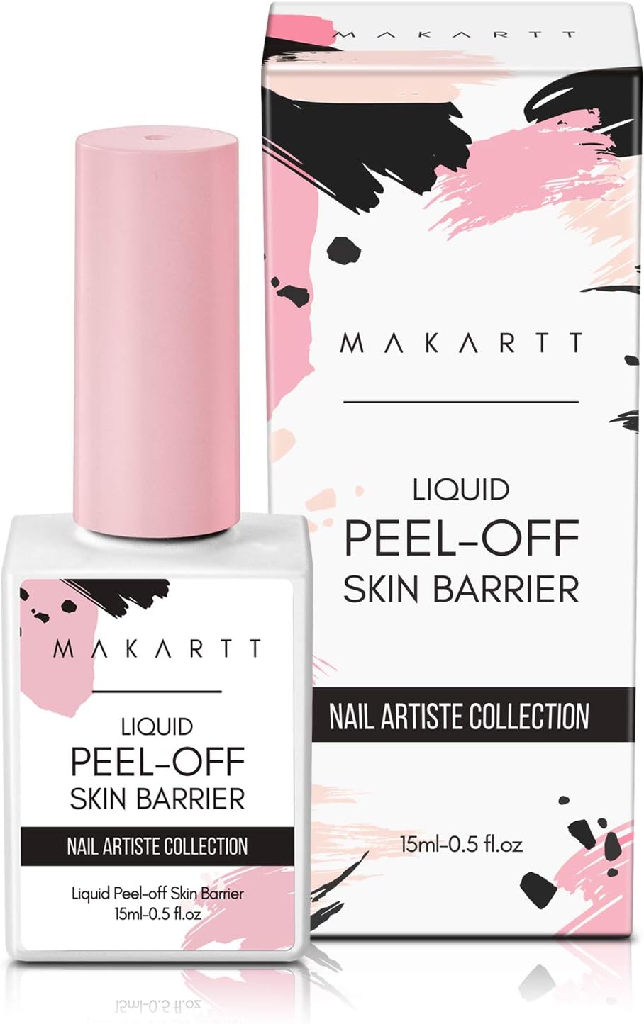 MakarttLiquid Peel Off Skin Barrier Peel off Cuticle Guard for Nail Liquid Latex Barrier Protector 15ml White
