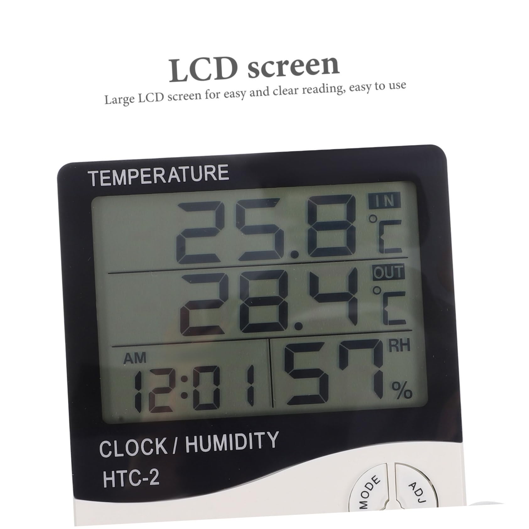 Happyyami 2piezas Termómetro Digital De Acuario Monitor De Temperatura y Humedad Pantalla Lcd Para Acuarios y Terrarios Higrómetro Electrónico Para Condiciones Del Hogar y Refrigeradores