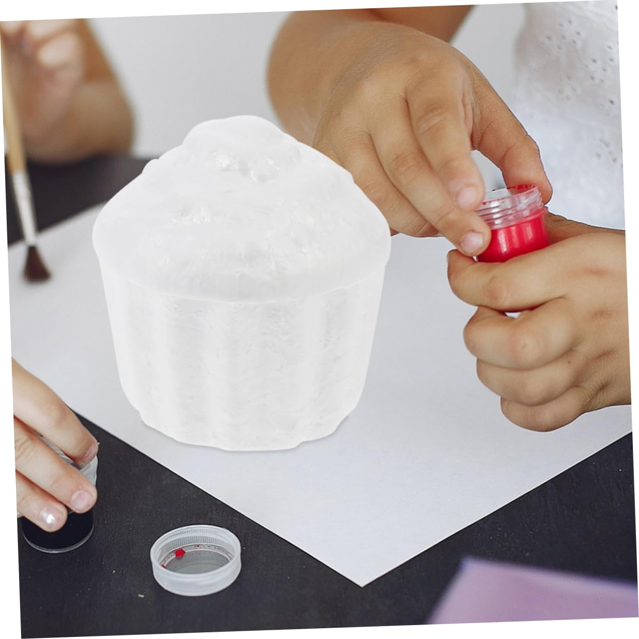 DOITOOL Lot de 6 Blocs de Mousse Blanc pour Décoration de Gâteau Détails Délicats et Surface Lisse, pour Accessoires de Fête et Activités Parent-garçon et Filles