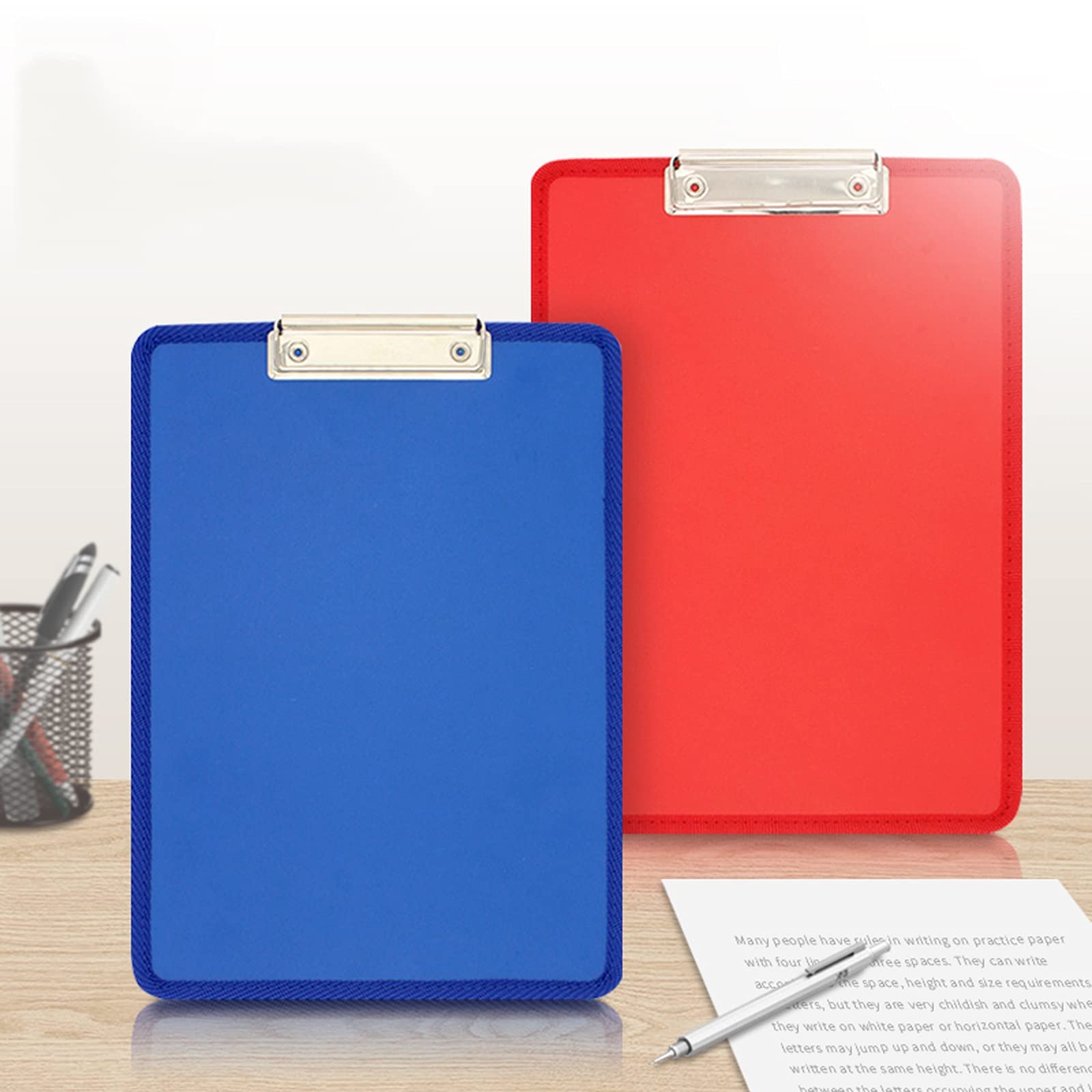 Tavole porta documenti in legno di base, Cartella portadocumenti 10 confezioni Raccoglitore for appunti in plastica con ganci retrattili Organizzatore di file Multifunzione for ufficio Riunioni Scritt