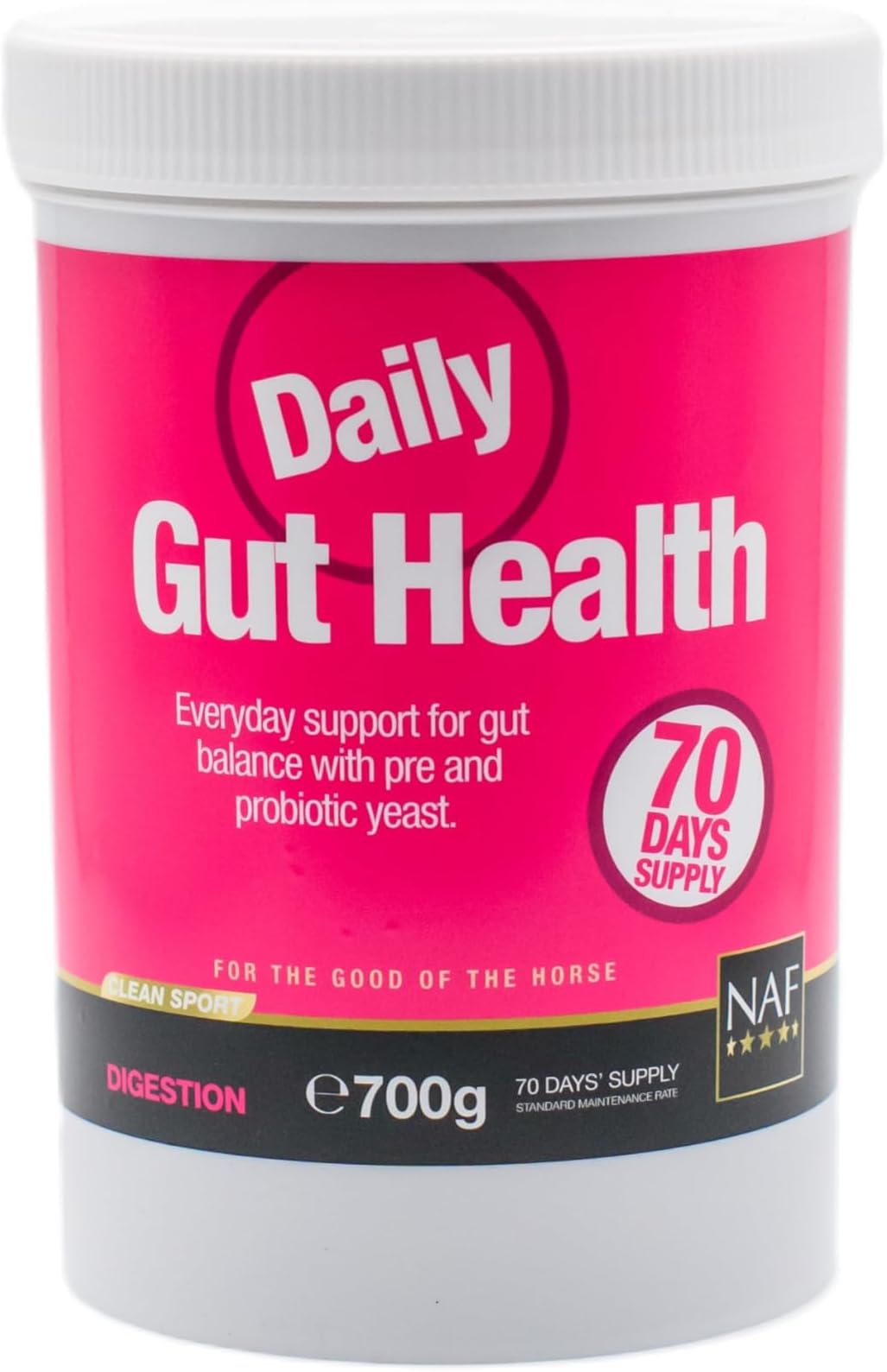 NAF Daily Gut Health 700g – Digestive Support Supplement for Horses – With Prebiotics, Probiotics & Yeast Culture – Maintains Digestive Balance & Nutrient Absorption