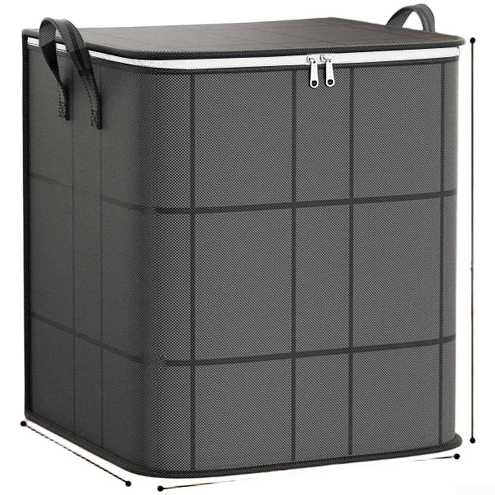 Extra Large Storage Bags for Bedding Blankets Duvets - Sturdy Non Woven Fabric Closet Organiser - for ideal for Loft Wardrobe 56x45x56cm(140L)