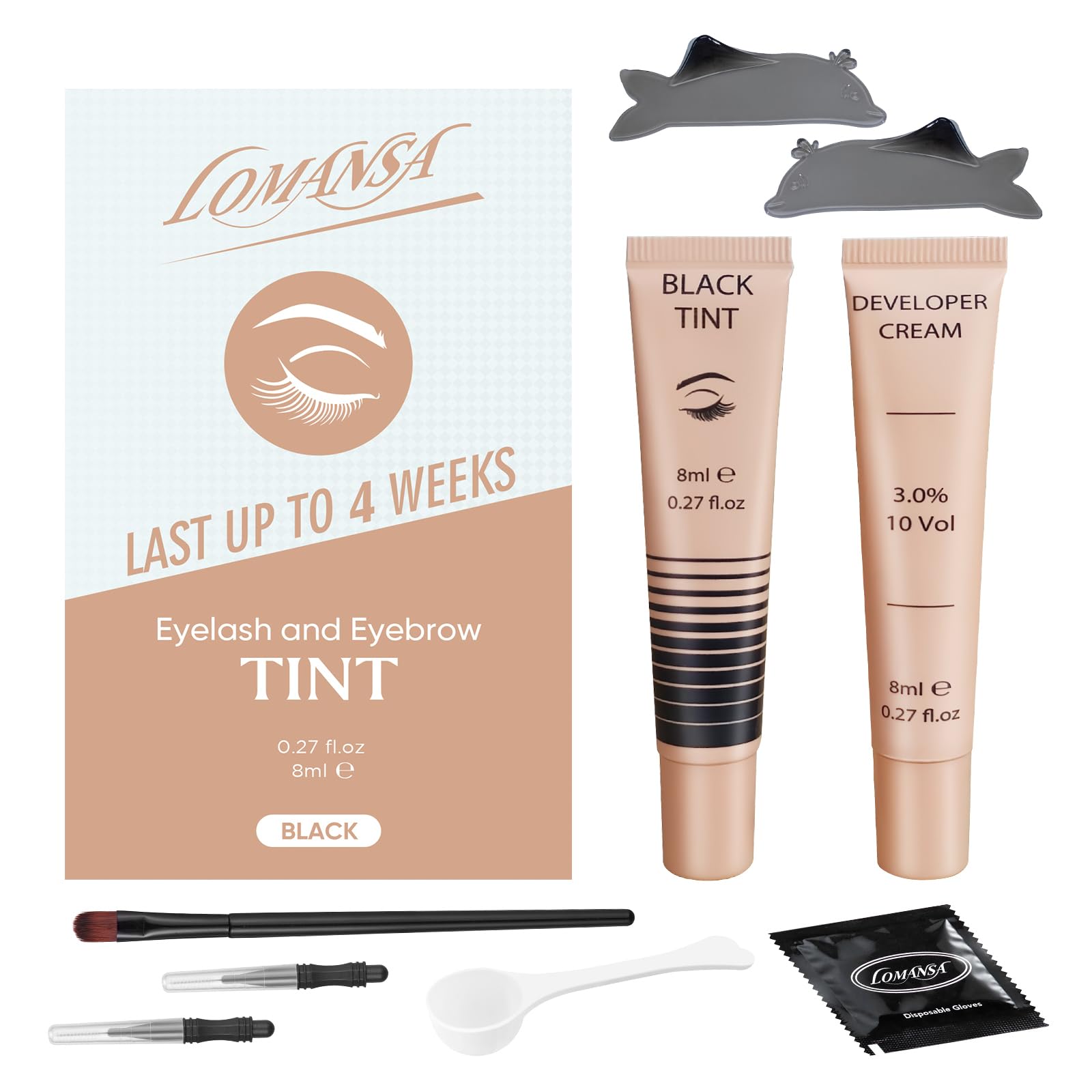 Amazon.com: Lash Color Kit, Lomansa Black Color Kit for Eyelash