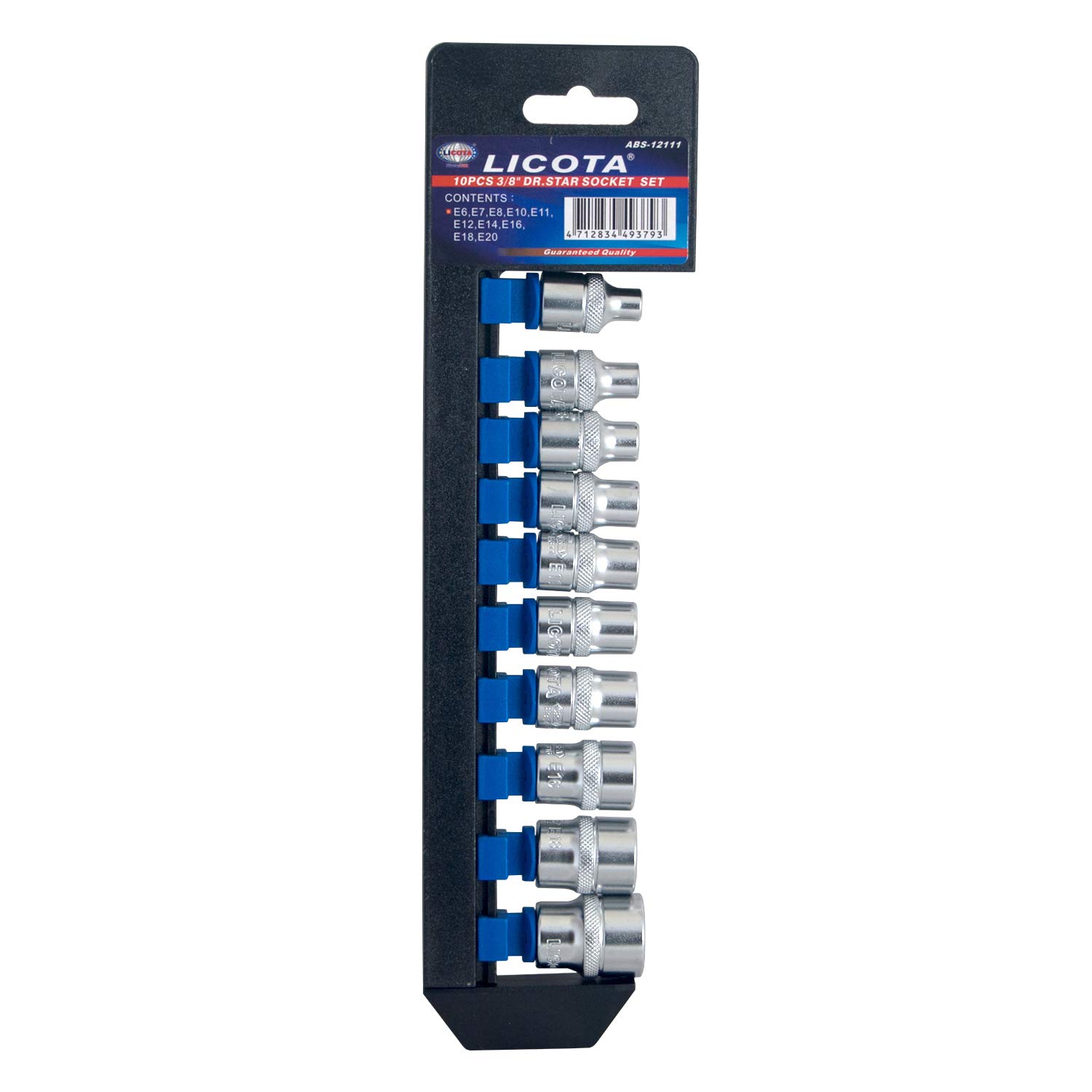 Licota10 Piece Star Socket Set - 3/8in Drive