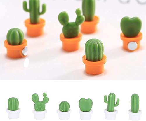 Miniatura 3 de Imanes para refrigerador, 6 unidades de imanes de nevera, plantas suculentas lindas para mensajes adhesivos para pizarra para pizarra blanca para