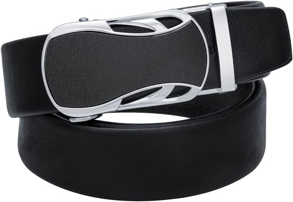 Ratchet Belt Men Genuine Leather Automatic Buckle For Cowhide Male Strap For Jeans Gift image 3