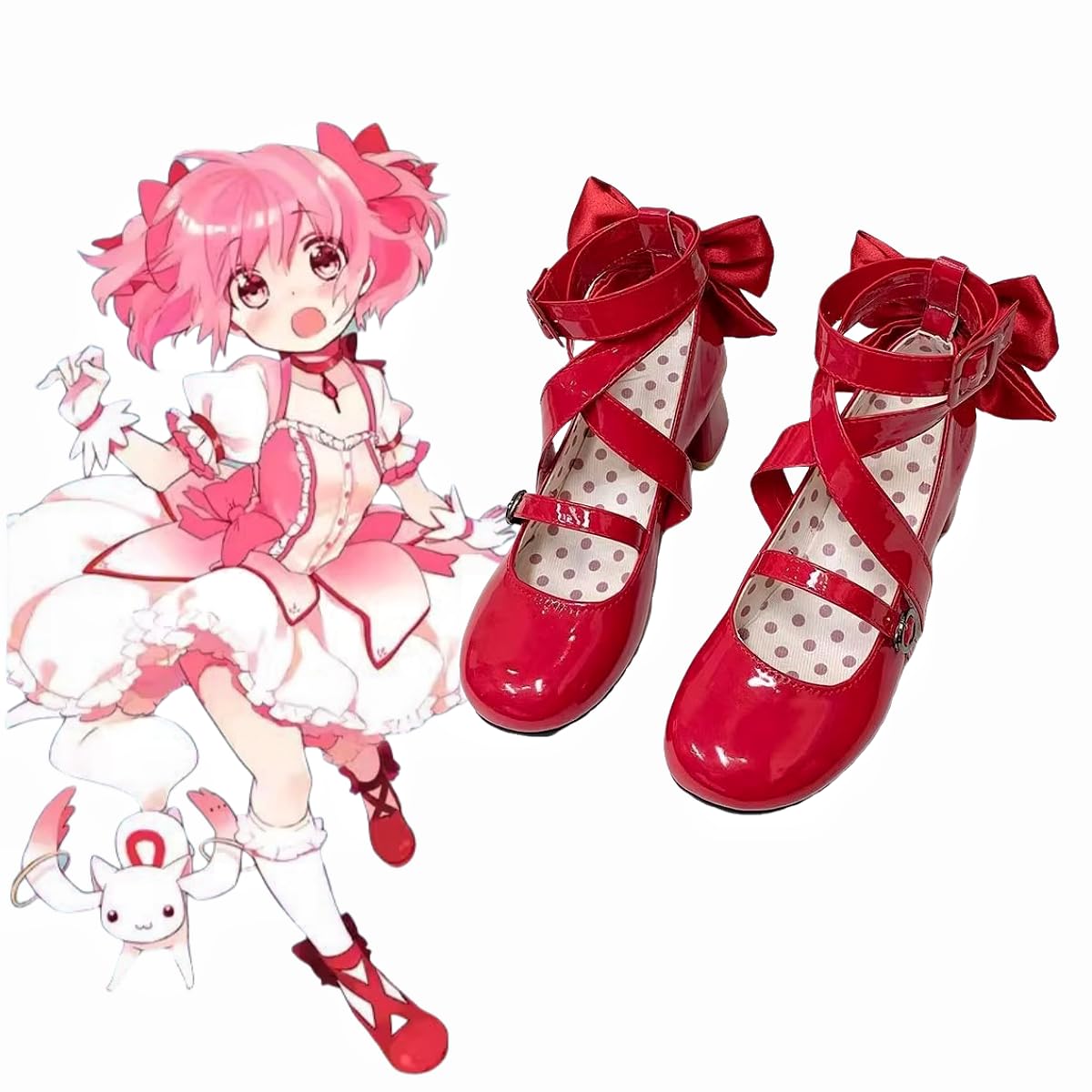 Amazon.co.jp: 魔法少女まどかマギカ 鹿目まど 靴 コスプレ道具 魔法