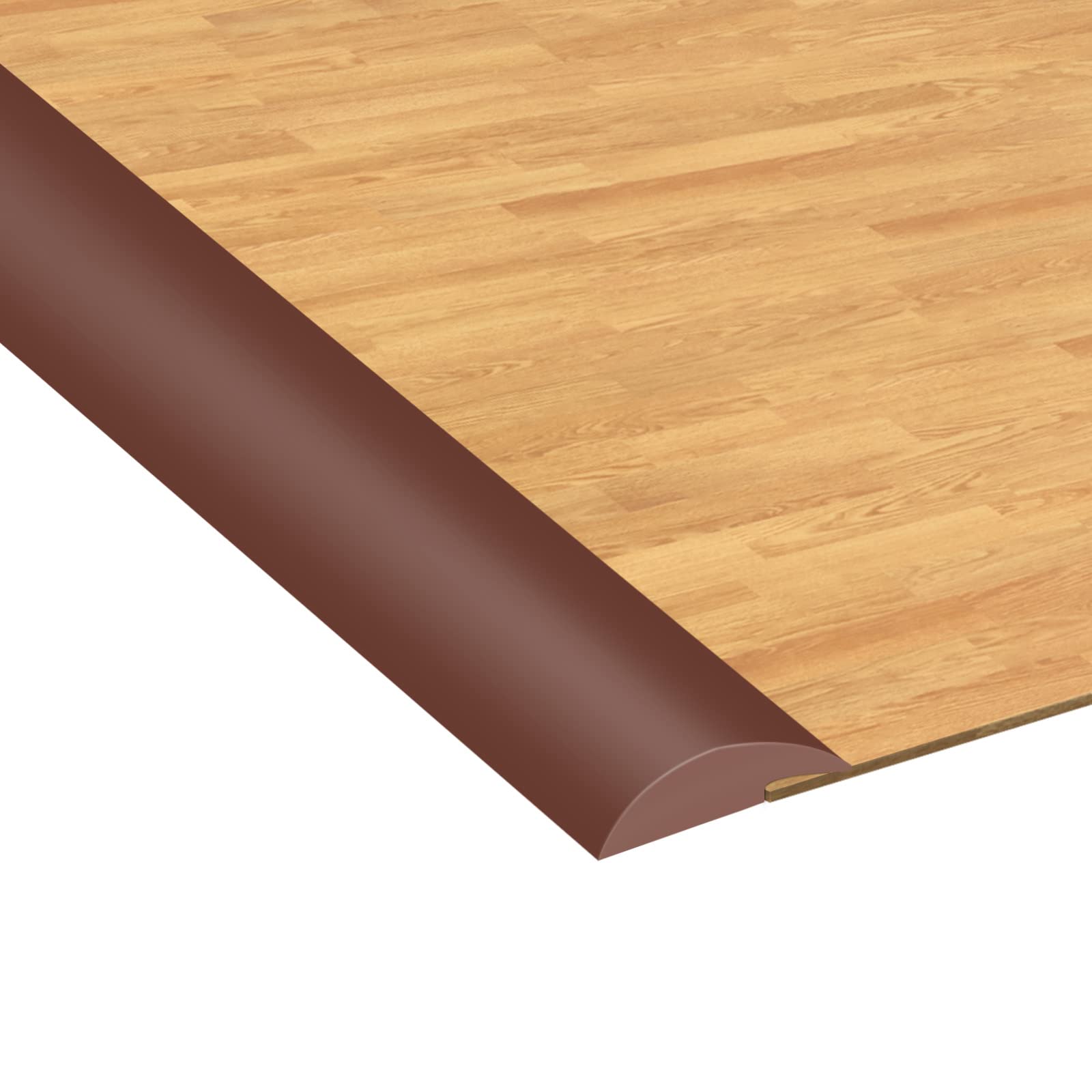 Floor Transition Strip Self Adhesive Carpet & Flooring Transitions Edging Trim Strip PVC - Suitable Transition and Trim for Threshold, Carpet, Thin Floor and Wall (6.56 FT, Brown)