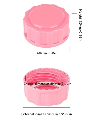Miniatura 5 de Tapas para botellas de viaje y almacenamiento compatibles con biberones de Avent, reemplazo de tapas de botellas, 8 unidades, color rosa