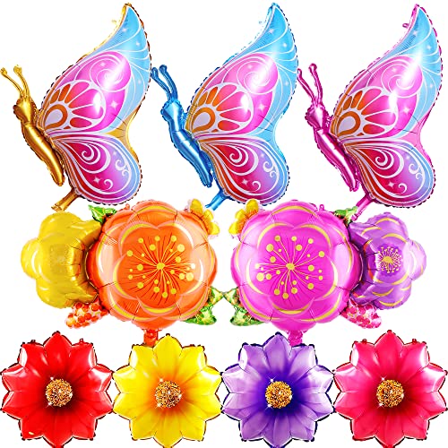 Flower Butterfly Foil Balloons
