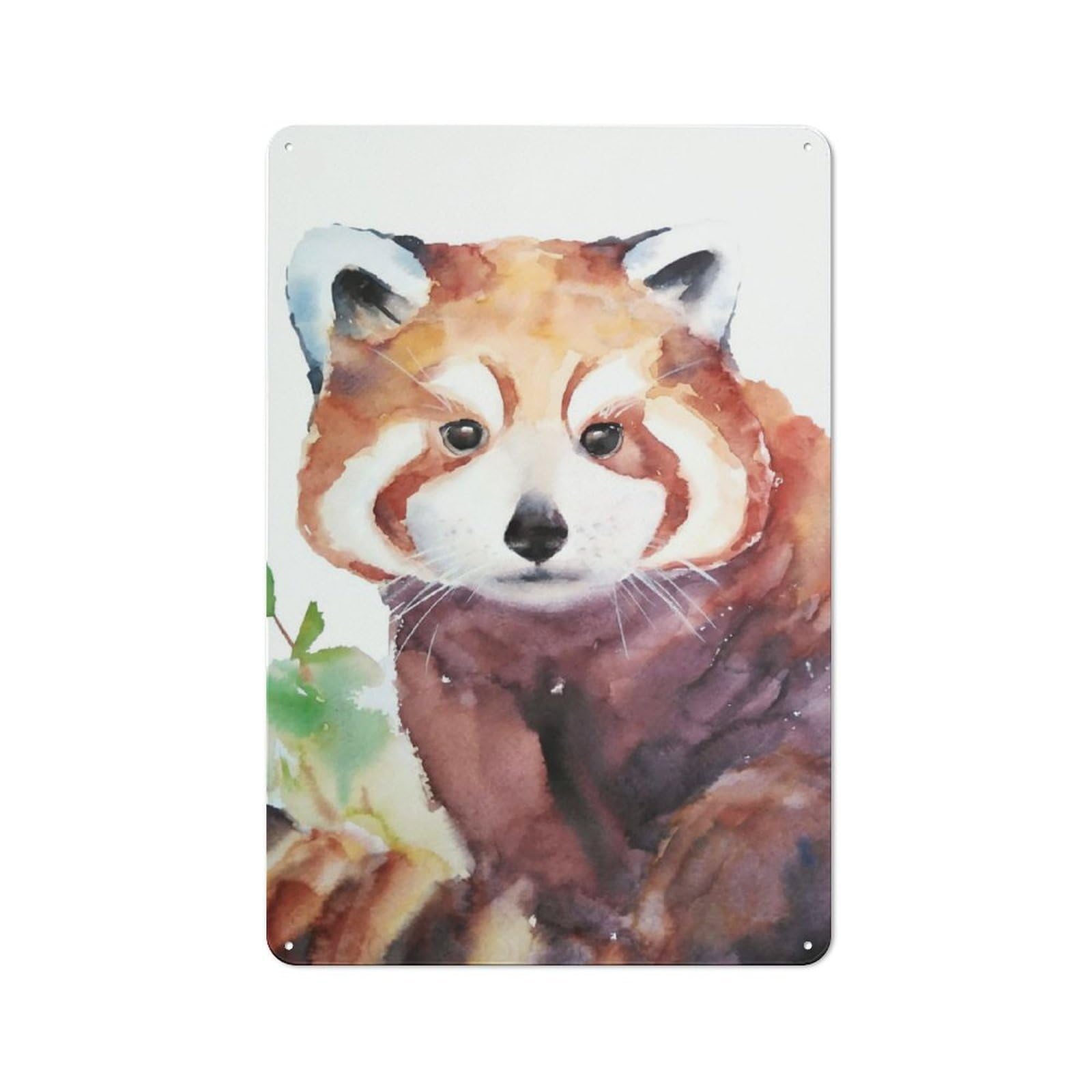 Junmoney Wild Red Panda Character Metal Wall Decor 30X20cm, Vintage Metal Sign For Home, Shop, Pub Or Studio Wall