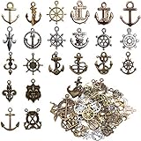 【Retro-Stil】: Anker und Ruder im Retro-Stil, gemischt und kombiniert in verschiedenen Größen und Mustern. Verwenden Sie diese Vintage Bronze Anhänger, um einzigartige Armbänder und Halsketten herzustellen.