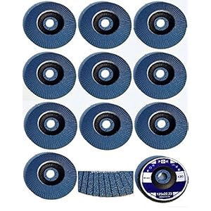 Discos de corte (20 unidades â Ã 125 mm â grano 40 â Azul/Inox Compartimiento Discos/cepillo de lija (Platos/Compartimiento de lija