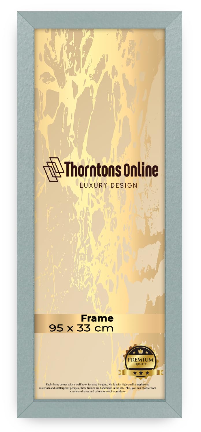 Throntons Modern Panoramic sizes picture Frame Photo Frame Poster Display - 95 x 33cm (Silver)