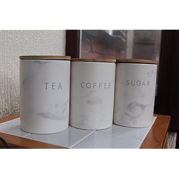 marble tea and coffee jars