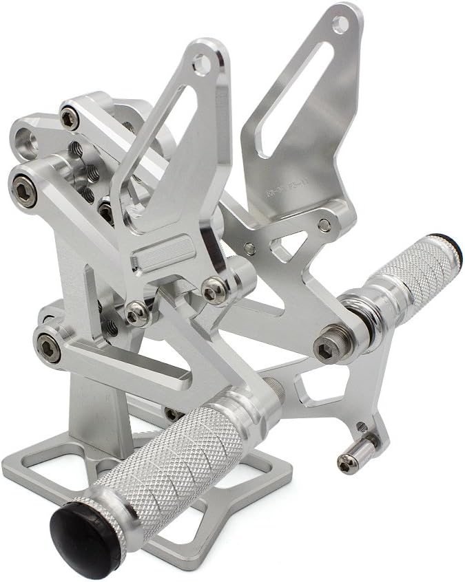 FXCNC CNC Billet Motorcycle Rearsets Foot Pegs Rear Set Footrests Fully Adjustable Foot Boards Compatible with MV Agusta F3 675 EAS Brutale 2012-2017
