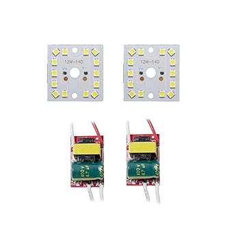 12Watt Square MCPCB With Driver - Pack of 2