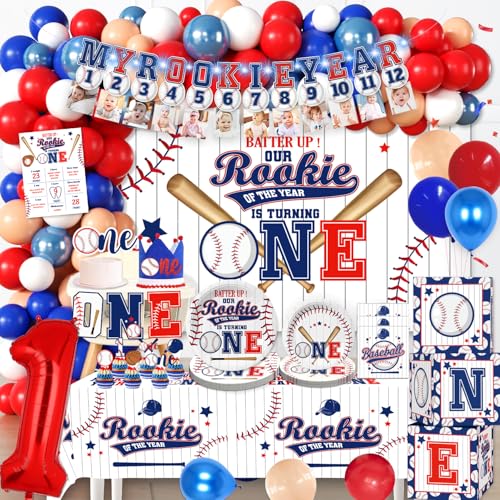 cocomigo Rookie of the Year First Birthday Decorations Kit